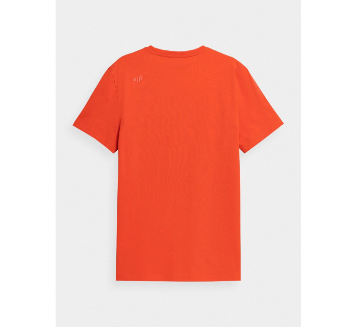 Pánské tričko H4L22-TSM012-70S oranžové - 4F