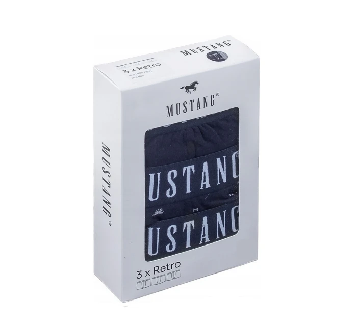 Pánské boxerky 3PACK 4277-1003 Tmavě modrá / šedá mix vzor - Mustang Pánské boxerky 3PACK 4277-1003 Tmavě modrá / šedá mix vzor - Mustang