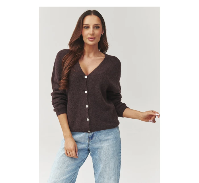 Svetr na zapínání  model 223259 Makadamia