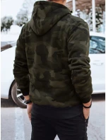 Pánská mikina s kapucí moro zelená model 21970372 - Dstreet