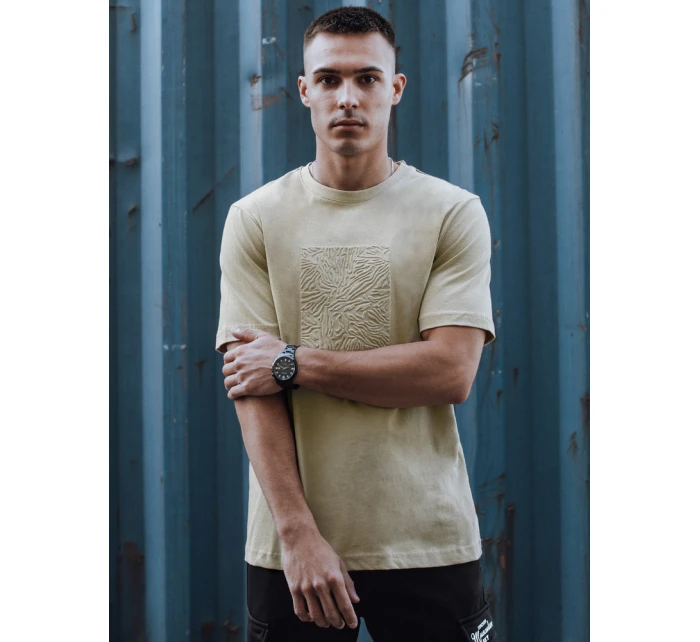 FashionStreet béžové pánské tričko RX5518