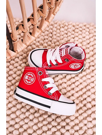 Dětské Tenisky Vysoké Se Zipem BIG STAR model 21545331 Červené - Big Star Shoes