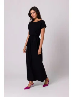 model 18407297 Maxi šaty s elastickým pasem černé - BeWear