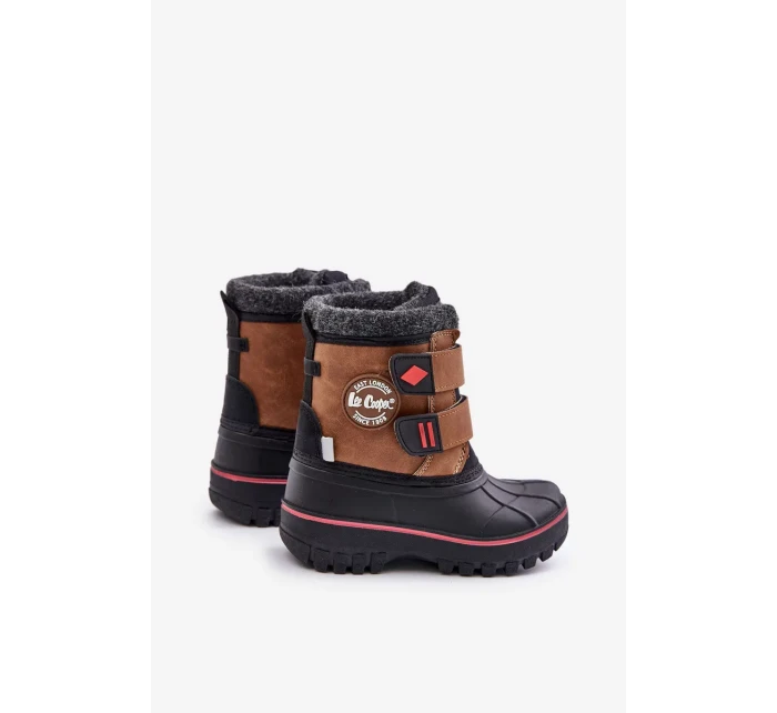 Dětské sněhule na suchý zip Lee Cooper Camel