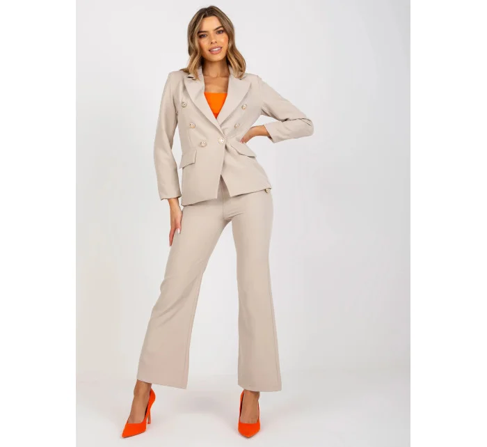 Dámské sako DHJ MA 15555 béžové - FPrice Dámské sako DHJ MA 15555 béžové - FPrice