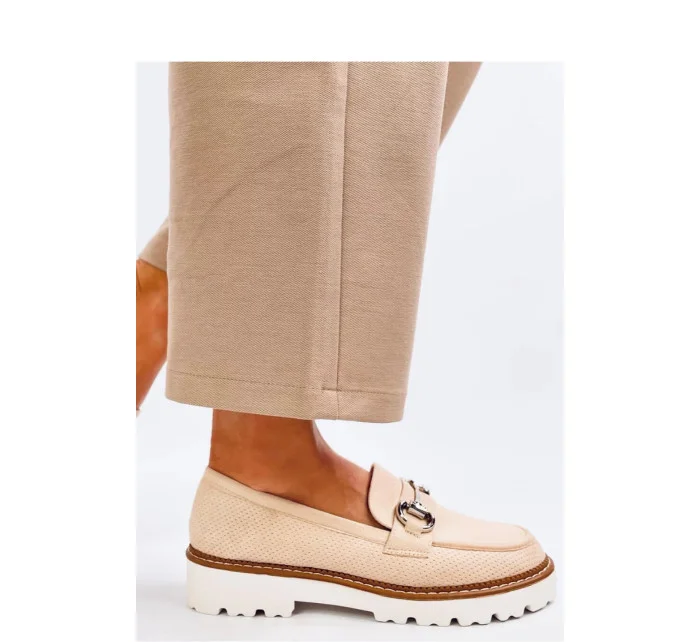 Dámské polobotky / mokasíny model MM848 Světle béžová - Seastar