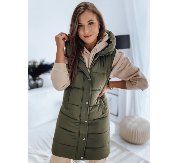 Dámská prošívaná vesta NOELIA zelená FashionStreet TY3132