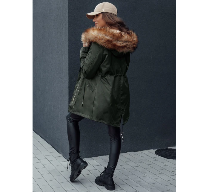 Dámská zimní bunda parka s kapucí AVENA II zelená FashionStreet TY4512