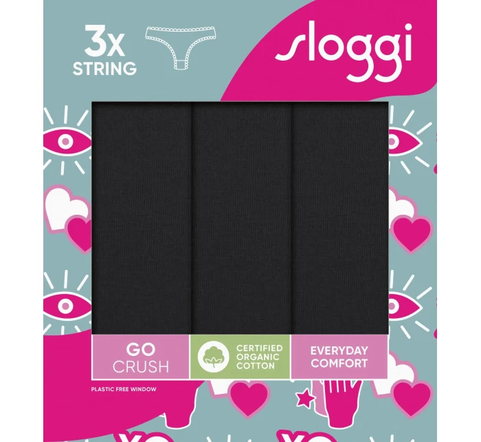 sloggi GO Crush String C3P - BLACK - SLOGGI BLACK - SLOGGI