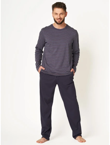 Pánské pyžamo Key MNS 304 B24 long/r M-2XL Pánské pyžamo Key MNS 304 B24 long/r M-2XL