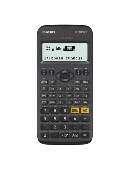 VĚDECKÁ KALKULAČKA CASIO FX-350CEX, 379 FUNKCÍ, 77X166MM, ČERNÁ