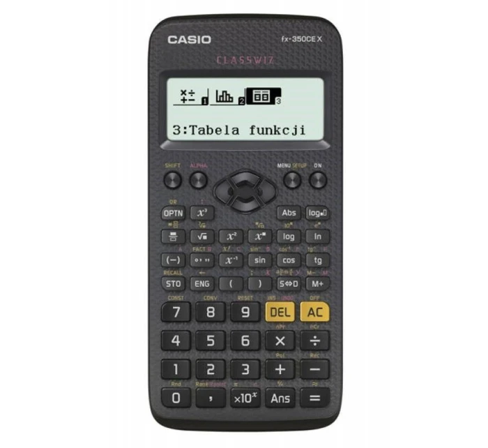 VĚDECKÁ KALKULAČKA CASIO FX-350CEX, 379 FUNKCÍ, 77X166MM, ČERNÁ