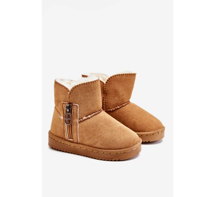 Dětské nazouvací zateplené sněhule Camel model 21605387 - Boto Dětské nazouvací zateplené sněhule Camel model 21605387 - Boto