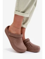 Dámské pantofle Chodaki pěnové Big Star TT274A085 hnědé Dámské pantofle Chodaki pěnové Big Star TT274A085 hnědé
