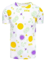 Pánské bílé tričko s potiskem FashionStreet RX4993