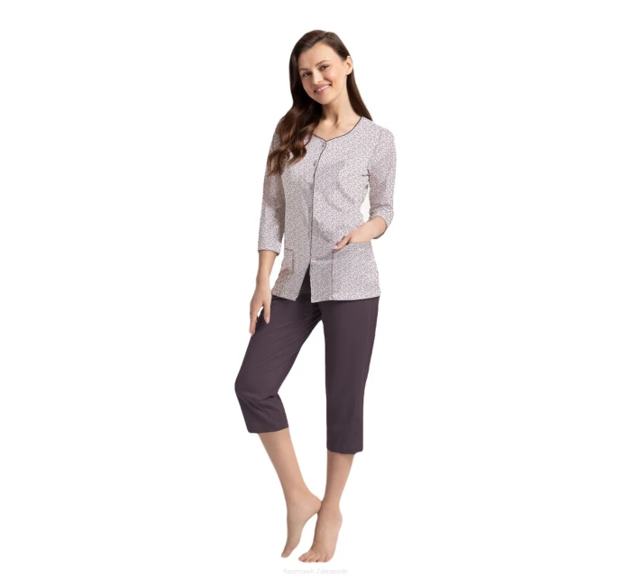Pyžamo model 21310285 3/4 4XL Z25/26 dámské rozepínací - Luna