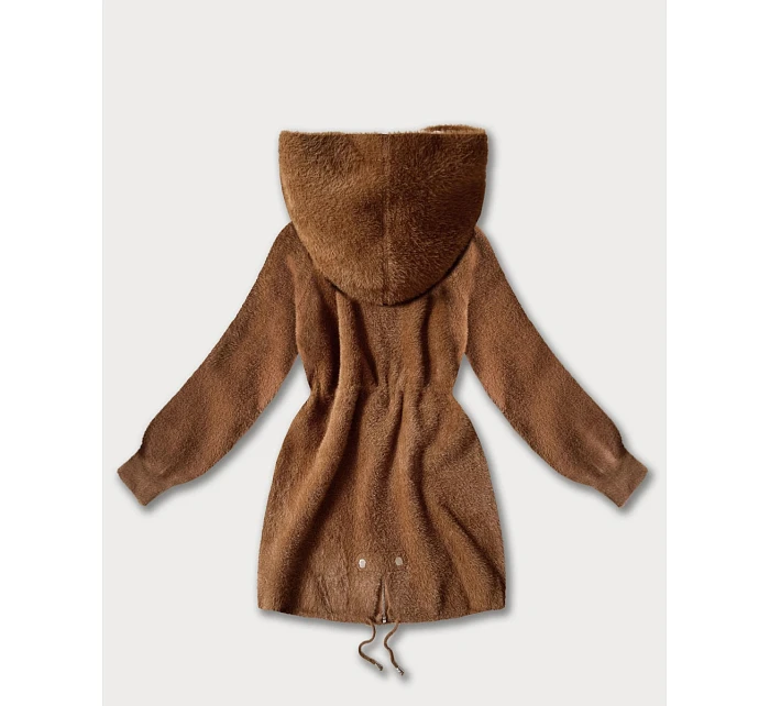 Vlněná bunda z alpaky v karamelové barvě (W017#) Vlněná bunda z alpaky v karamelové barvě (W017#)