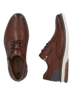 Pánské pohodlné hnědé kožené polobotky Rieker 14412-24