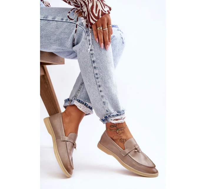 Dámské klasické mokasíny šedé model 21626981 - Boto