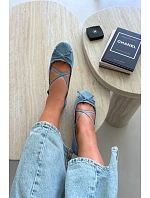 Dámské baleríny s a pásky v džínové barvě model 22309407 - Boto Dámské baleríny s a pásky v džínové barvě model 22309407 - Boto