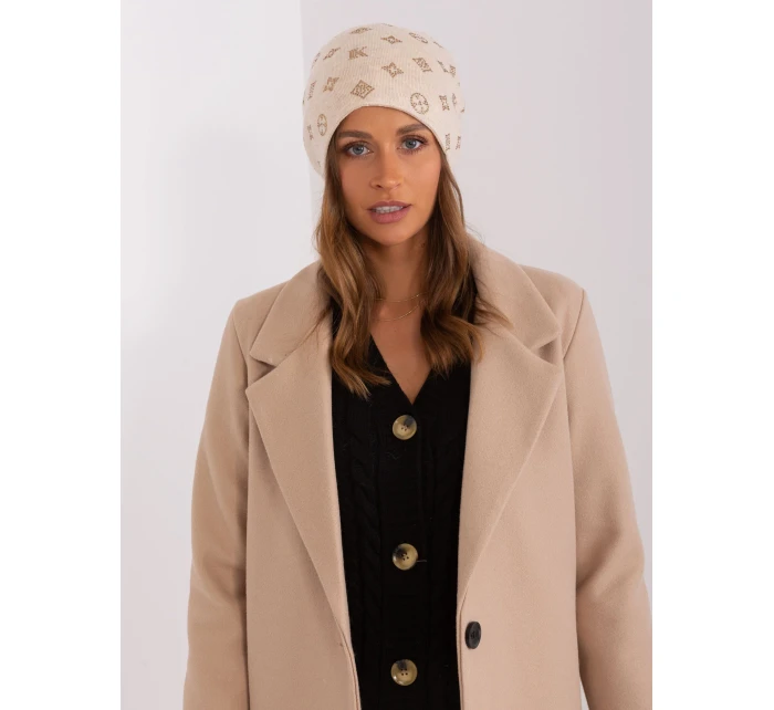 Czapka AT CZ model 18987509 jasny beżowy - FPrice