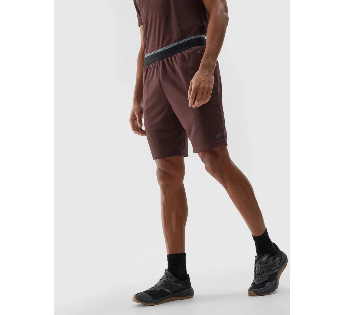 Pánské sportovní rychleschnoucí šortky 4F - hnědé Pánské sportovní rychleschnoucí šortky 4F - hnědé