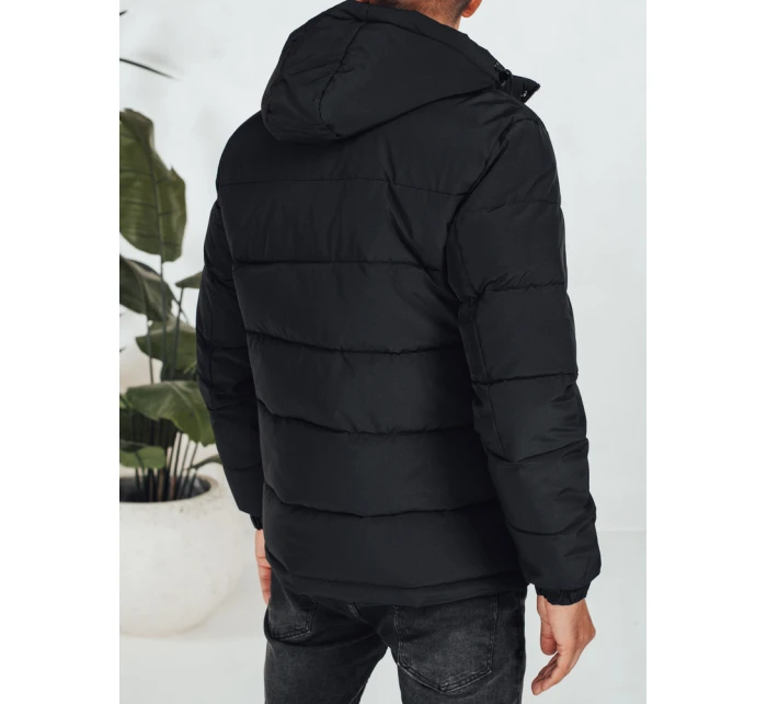 Pánská prošívaná zimní bunda s kapucí černá model 21991510 - Dstreet