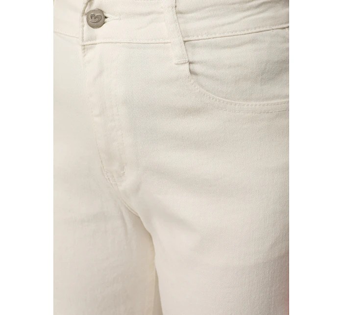 Jeansy damskie wide leg z wysokim stanem białe model 22101983 - FashionStreet