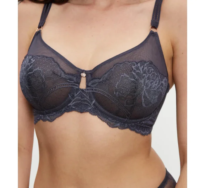 Dámská podprsenka Wild Peony Florale W01 - GRAY - šedá 00DK - TRIUMPH