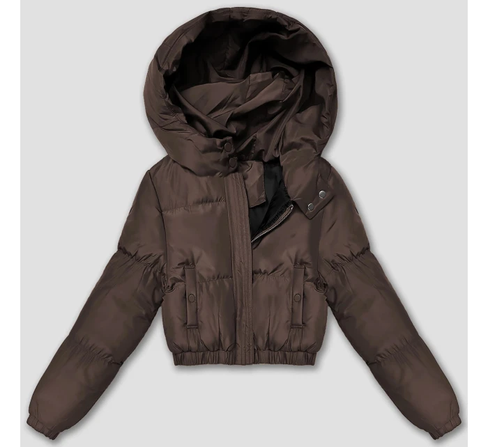 Krátká zimní bunda typu puffer v čokoládové barvě J Style (5M3360-158) Krátká zimní bunda typu puffer v čokoládové barvě J Style (5M3360-158)