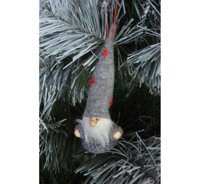 PŘÍVĚSEK S CETKOU SKŘÍTEK ŠEDÝ 11CM PŘÍVĚSEK S CETKOU SKŘÍTEK ŠEDÝ 11CM