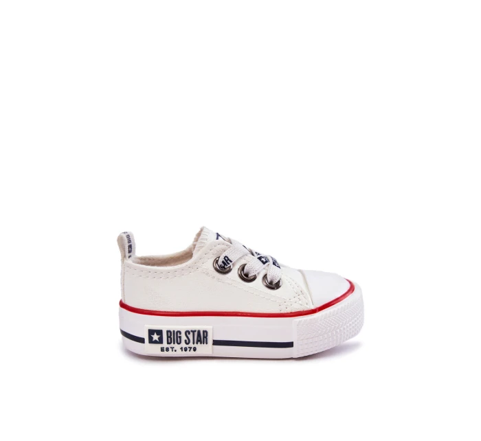 Dětské kožené tenisky BIG STAR KK374040 Bílé Dětské kožené tenisky BIG STAR KK374040 Bílé