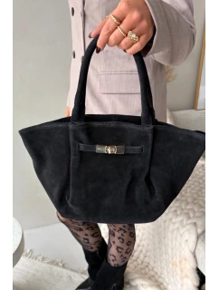 Kožená semišová kabelka Černá model 21728385 - Boto