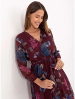 Sukienka IT SK model 21488871 bordowy - FPrice Sukienka IT SK model 21488871 bordowy - FPrice