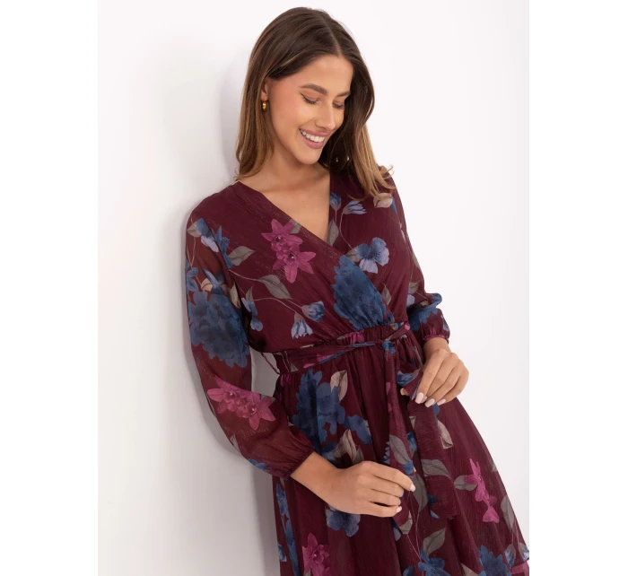 Sukienka IT SK model 21488871 bordowy - FPrice Sukienka IT SK model 21488871 bordowy - FPrice