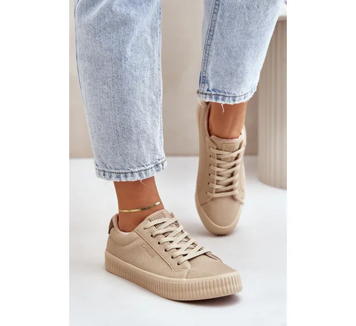 Zateplené Dámské Tenisky Big Star Béžové Zateplené Dámské Tenisky Big Star Béžové