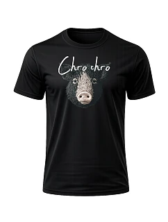Pánské bavlněné tričko s potiskem - CHRO CHRO - černé 
