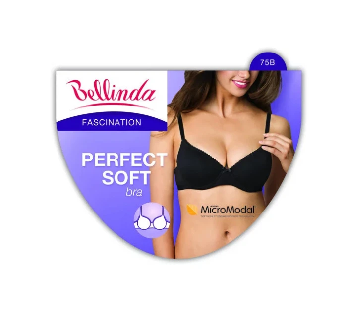 Dámská vyztužená podprsenka PERFECT SOFT BRA černá - Bellinda Dámská vyztužená podprsenka PERFECT SOFT BRA černá - Bellinda