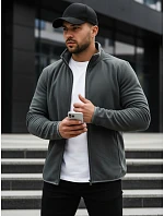 Pánská tmavě šedá mikina na zip FashionStreet BX4772 Pánská tmavě šedá mikina na zip FashionStreet BX4772