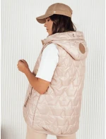 Dámská prošívaná vesta COLINE zlatá FashionStreet TY4117 Dámská prošívaná vesta COLINE zlatá FashionStreet TY4117