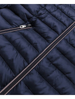 Tmavě modrá prošívaná bunda s kapucí model 17006682 - Libland