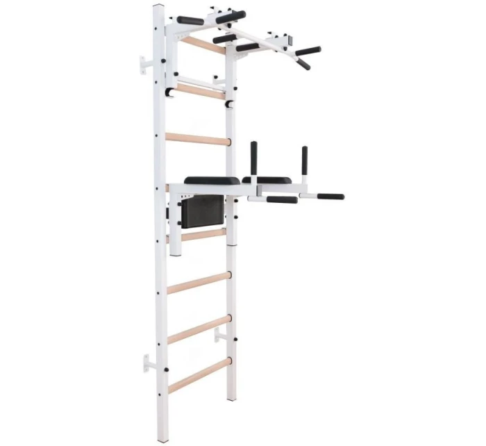 DŘEVĚNÝ KOVOVÝ GYMNASTICKÝ ŽEBŘÍK S HRAZDOU A PŘÍSLUŠENSTVÍM BENCHK 232W