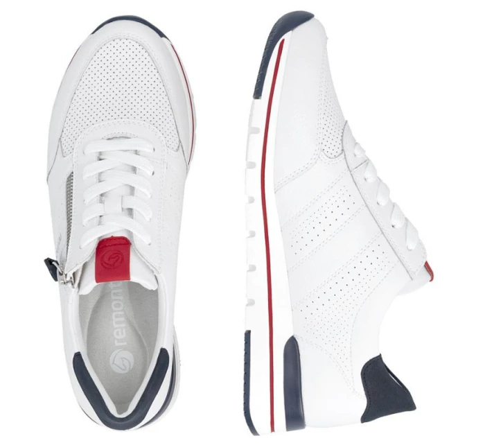 Remonte Rieker R6705-82 bílá kožená sportovní polobotka Remonte Rieker R6705-82 bílá kožená sportovní polobotka