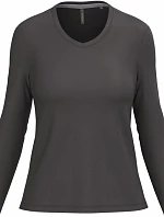 Kariban K 382 Dámské tričko do V s dl. rukávem 20.K382 dark grey