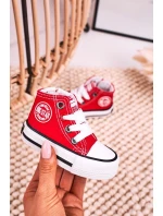 Dětské Tenisky Vysoké Se Zipem BIG STAR model 21545331 Červené - Big Star Shoes Dětské Tenisky Vysoké Se Zipem BIG STAR model 21545331 Červené - Big Star Shoes