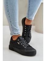 Dámské tenisky na platformě zateplené Big Star OO274A465 Černé Dámské tenisky na platformě zateplené Big Star OO274A465 Černé