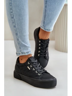 Dámské tenisky na platformě zateplené Big Star OO274A465 Černé