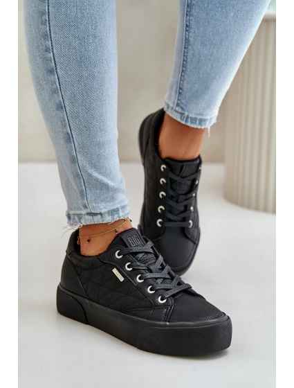 Dámské tenisky na platformě zateplené Big Star OO274A465 Černé Dámské tenisky na platformě zateplené Big Star OO274A465 Černé