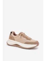 Dámské semišové tenisky na platformě Big Star RR274A345 HI-POLY SYSTEM Tmavě béžové Dámské semišové tenisky na platformě Big Star RR274A345 HI-POLY SYSTEM Tmavě béžové