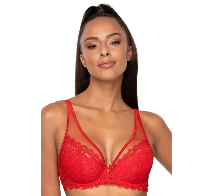 Dámská pushup podprsenka model 21078667 Estelle Červená - Mat Dámská pushup podprsenka model 21078667 Estelle Červená - Mat
